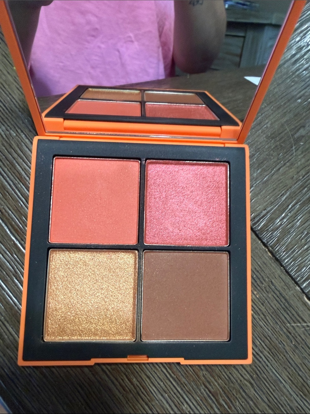 NARS Striped Compact — Orange & White Bold Logo